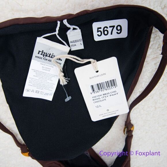 NEW Rhythm Free People Ring Itsy Bikini Bottom in chocolate, size L - Picture 10 of 11